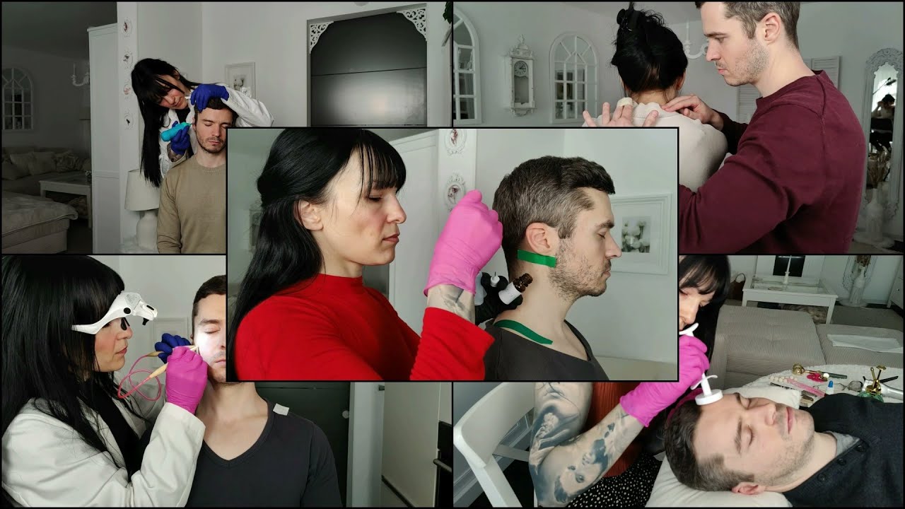 ASMR Compilation - Forehead Treatments / Sweater Care / Head Adjustments / Skin Exam / Physical Exam