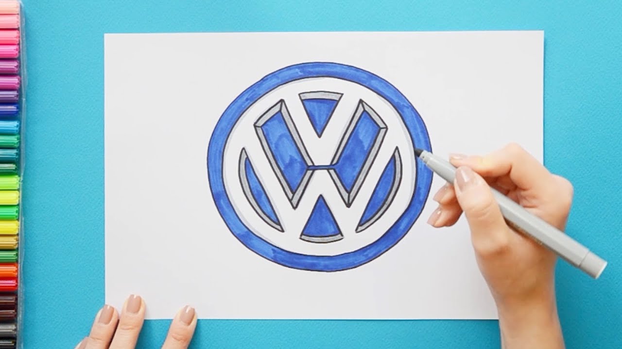 How to draw Volkswagen Logo