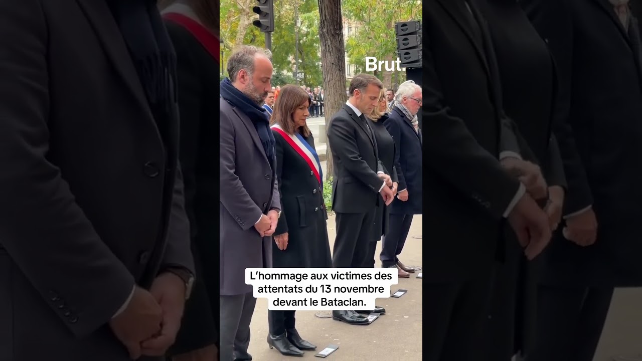 &Eacute;motion devant le Bataclan avec l&rsquo;hommage aux victimes des attentats du 13 novembre, 10 ans apr&egrave;s.