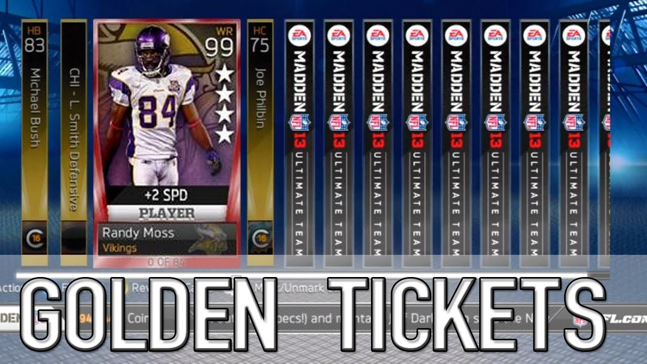 MUT 13 — Открытие набора золотых билетов! — Рэнди Мосс с 4 звездами?!!!! — Madden Ultimate Team 13