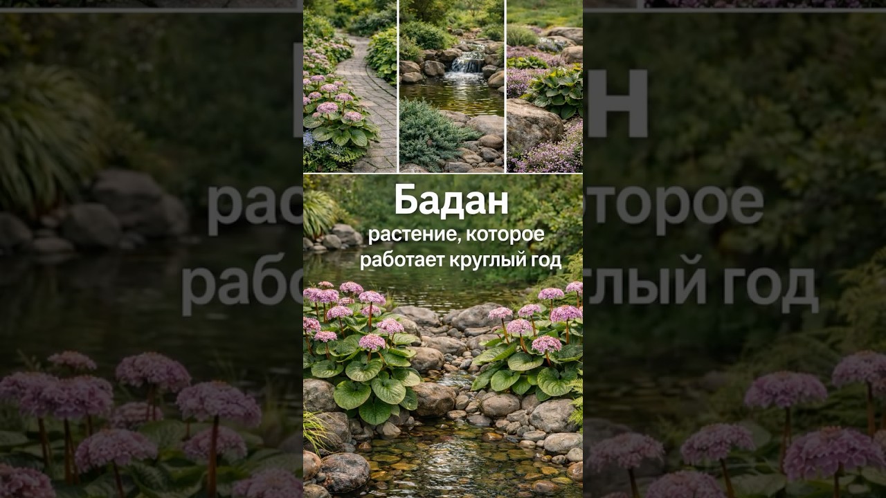 Бадан в саду круглый год