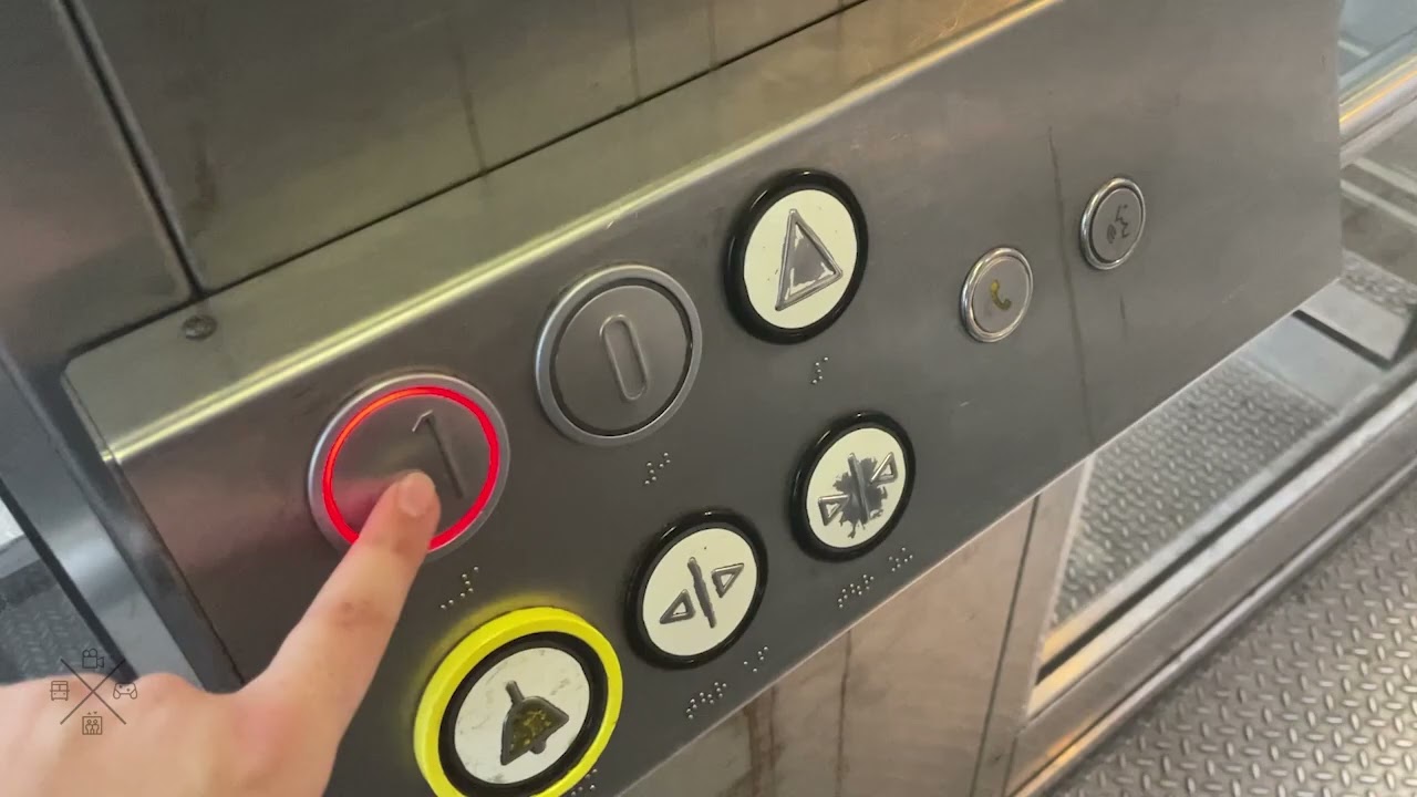 ThyssenKrupp EVOLUTION MRL traction elevator at Alexanderplatz Railway Station - Berlin, DE.