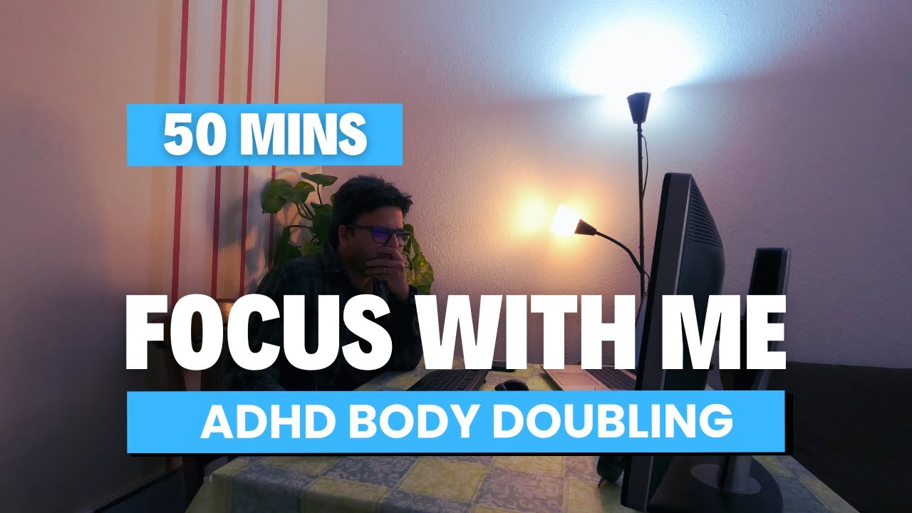 ADHD Body Doubling - 50 Minute Deep Focus Work Session (No Music)
