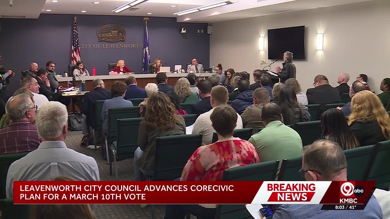 Leavenworth City Council advances CoreCivic plan for March 10 vote