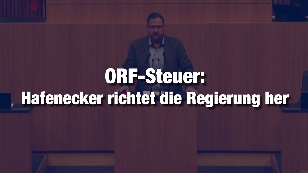 ORF-Steuer: Hafenecker richtet die Regierung her