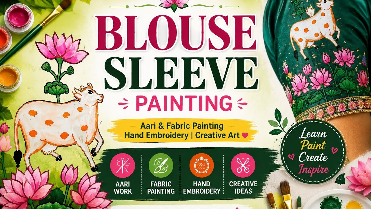 Tanjore and pichwai Painting for Blouse sleeve 