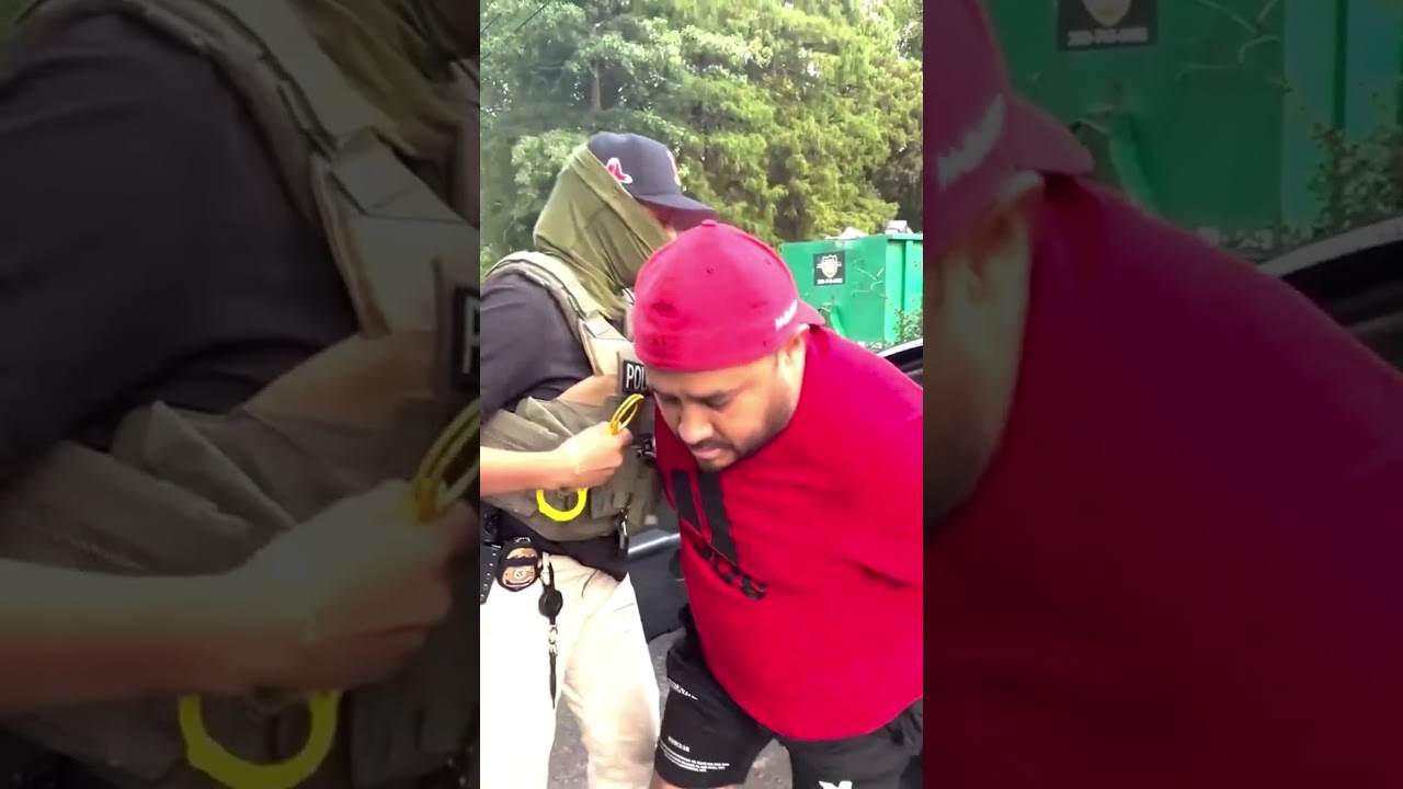Guatemalan illegal alien arrested by ICE officers moments after leaving his residence.