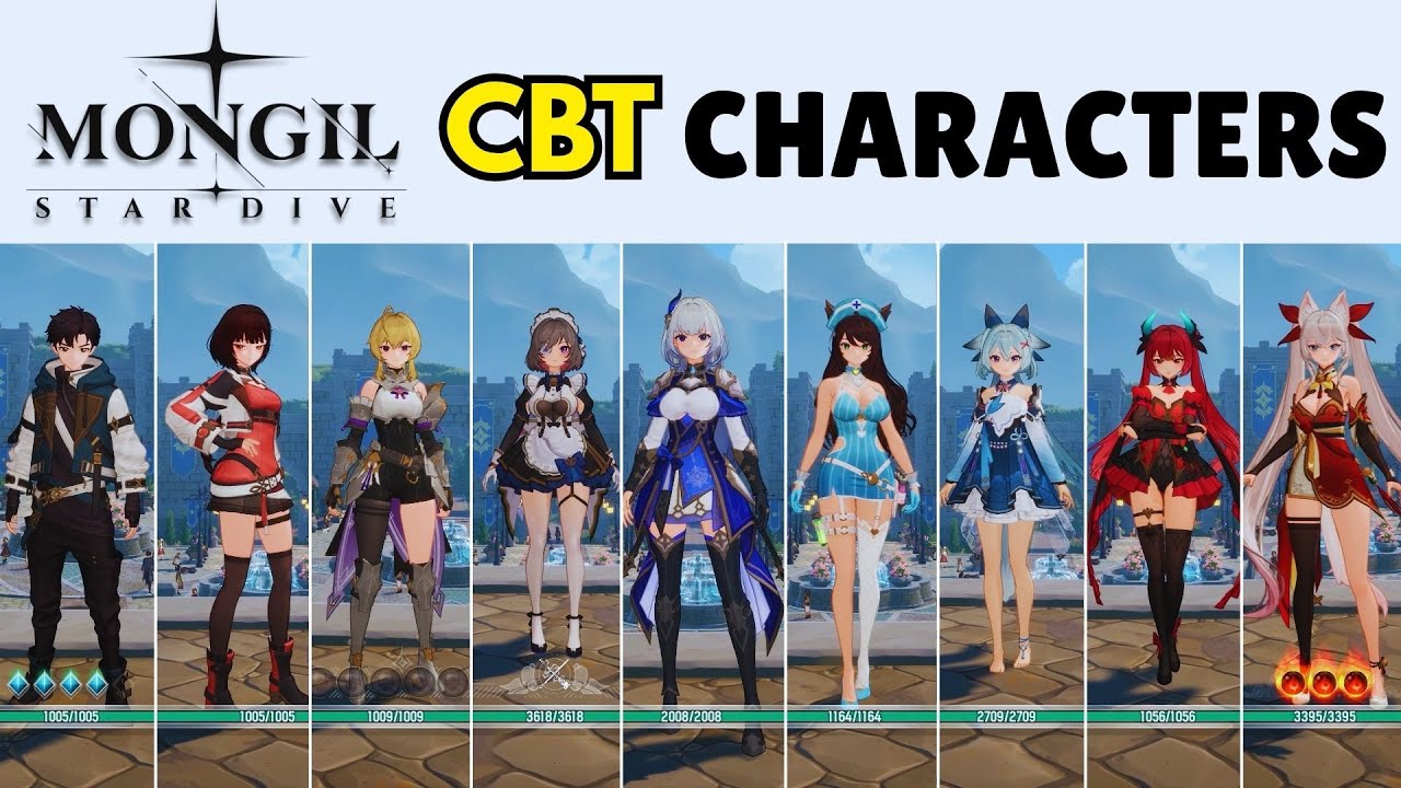 Mongil: Star Dive all character showcase (Closed Beta Test)