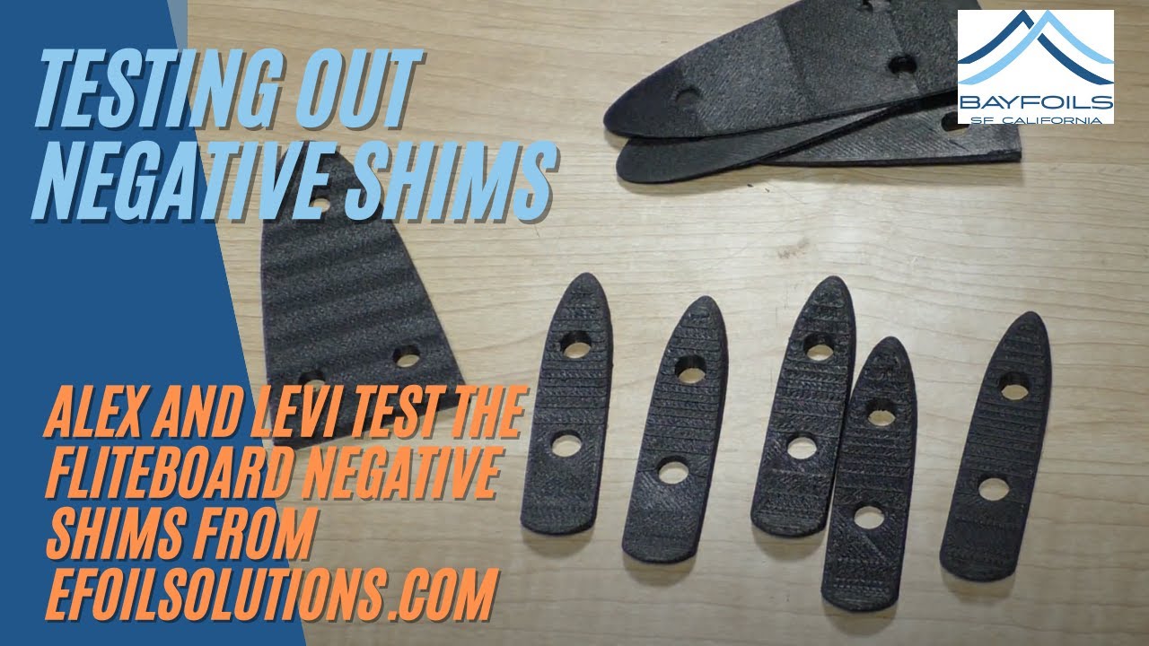 Testing out Negative shims on a Fliteboard Efoil.