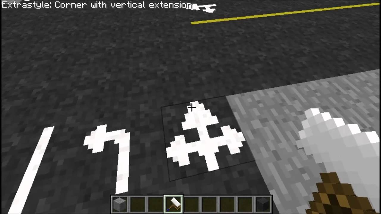 Minecraft RoadWorks Mod Review! Roads! Traffic Lines!