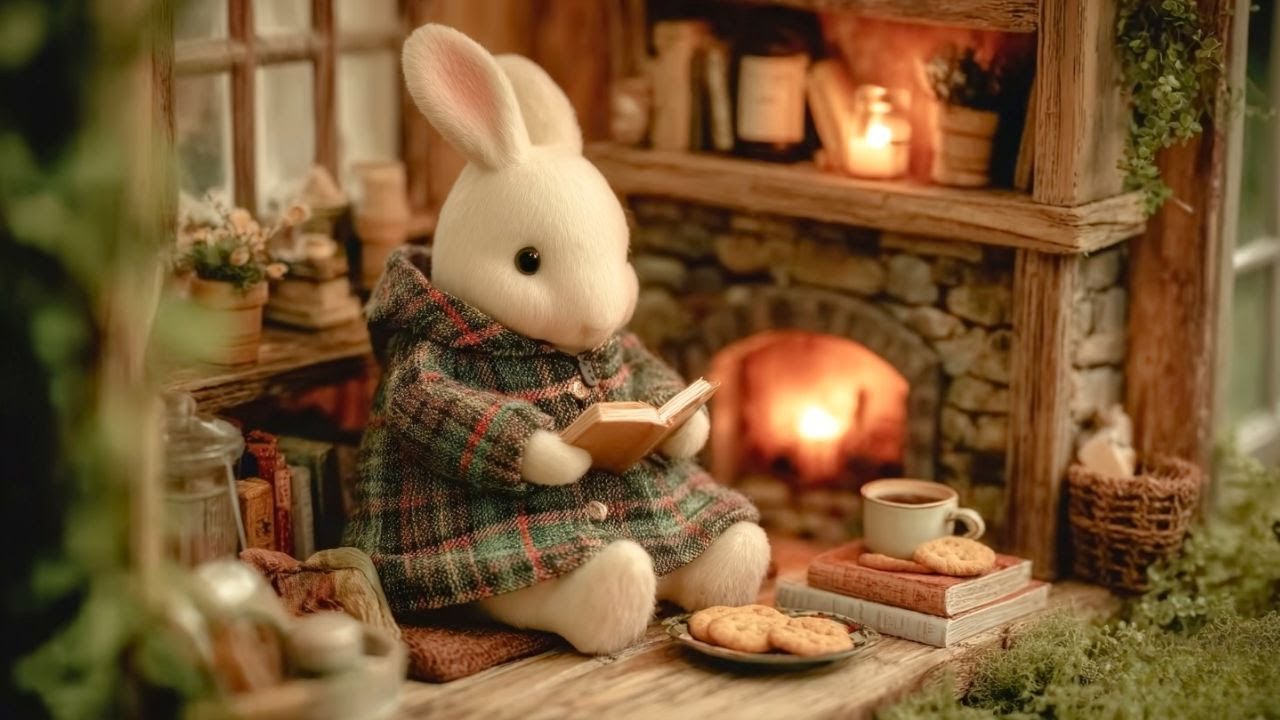 Cozy Rabbit’s Reading Spot 🐇 Calming ASMR Sounds and Music to Help You Focus and Unwind