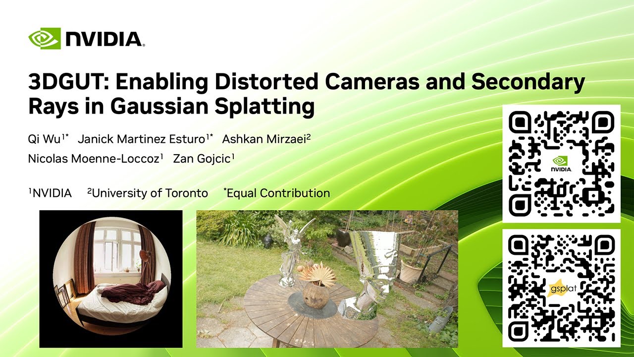 [CVPR 2025] 3DGUT: Enabling Distorted Cameras and Secondary Rays in Gaussian Splatting