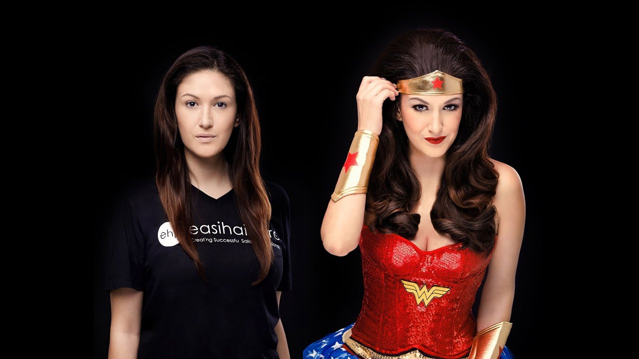 Wonder Woman Halloween Hair Tutorial | easihair pro