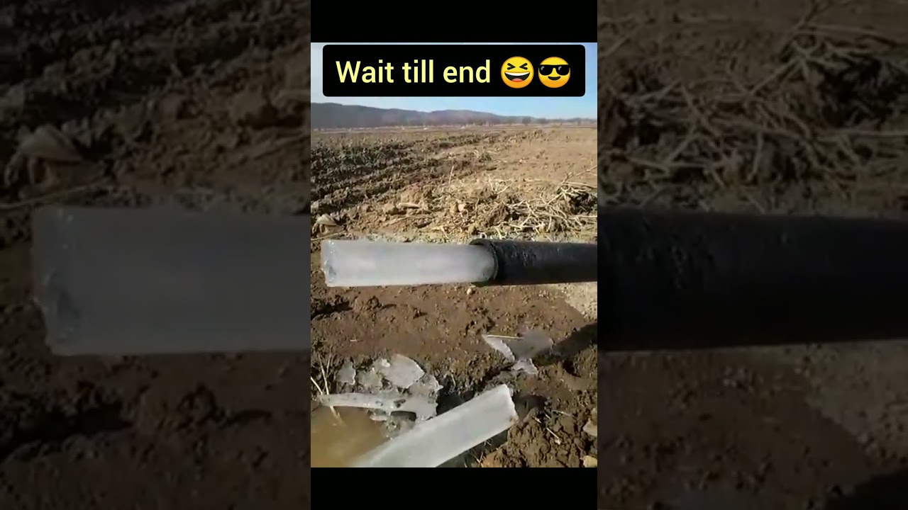 Ice comes out of pipe instead of water #coldwawe #winter #water #supply #system #shorts #beta
