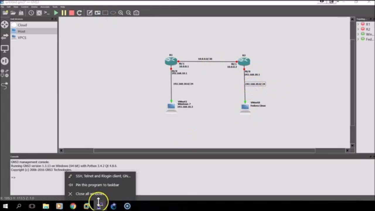 Communicating Between VMs Across Networks/Routers [GNS3 / VMware with Windows and Linux VMs]