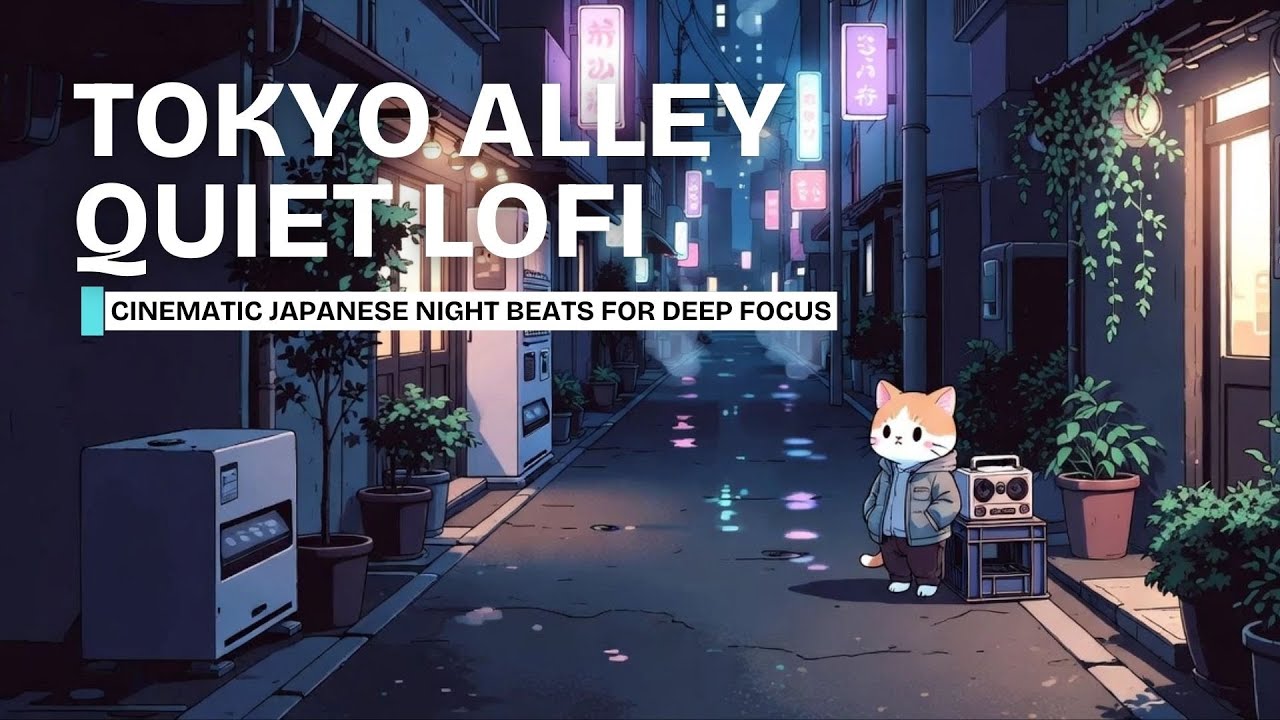 Tokyo alley quiet lofi 🌃 cinematic japanese night beats for deep focus