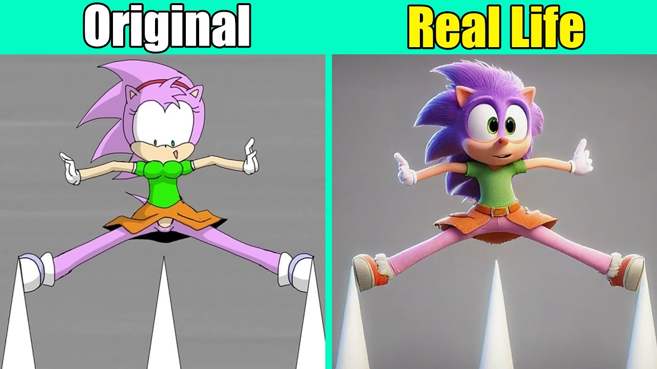 Amy Rose in Danger! - Sonic The Hedgehog 3 Animation | Sonic Original vs Plush Toys