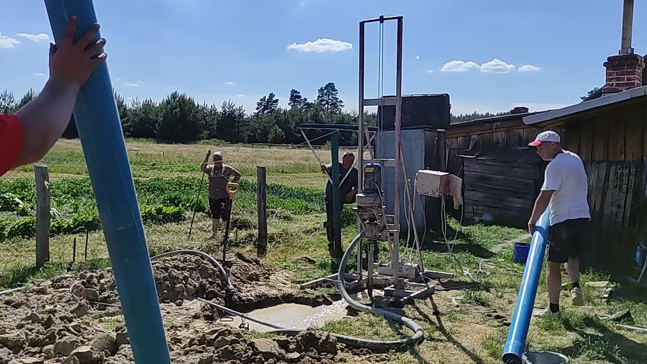 Бурение на мергель. 40 метров за 3.5 часа. Полное видео