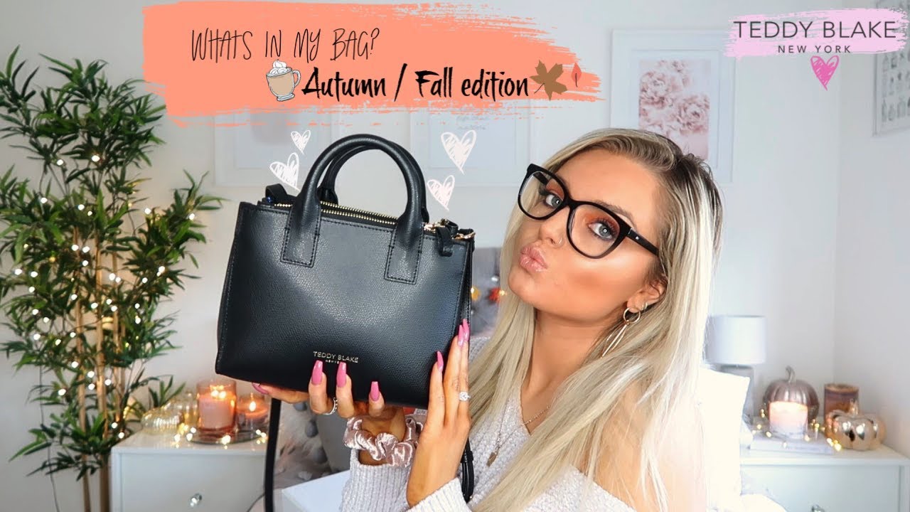 WHATS IN MY BAG AUTUMN / FALL EDITION! FT TEDDY BLAKE (WITH DISCOUNT CODE) 2019!