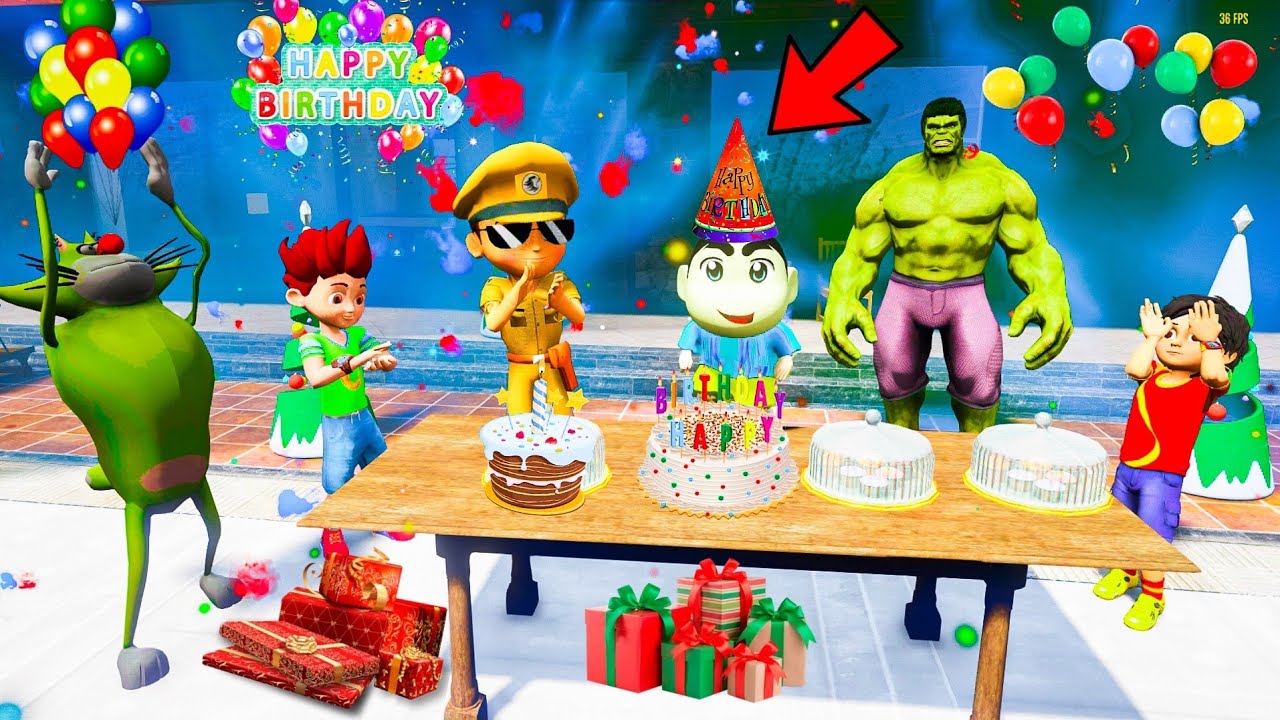 GTA 5: Little Singham Celebrating Shinchan Birthday || Gta 5 Gameplay