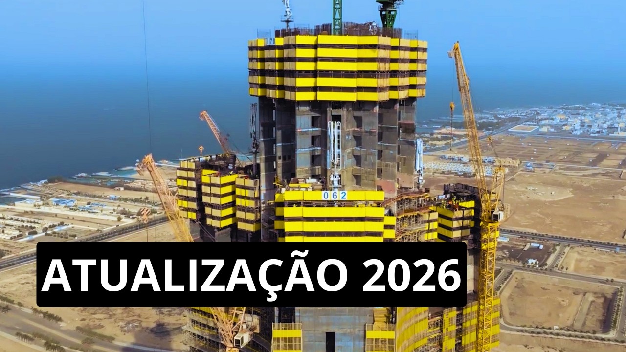 A Torre Jeddah Cresce rapidamente! Atualização da Construção 2026