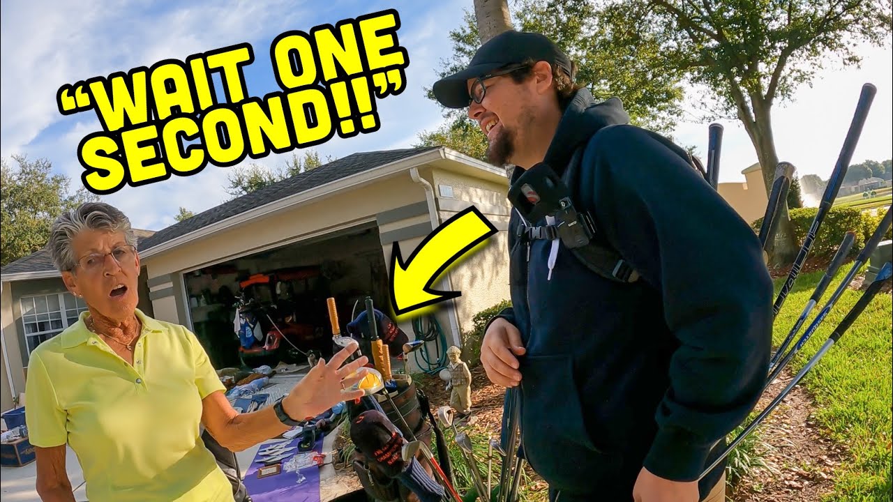 I Almost RIPPED HER OFF At This Giant GOLF YARD SALE