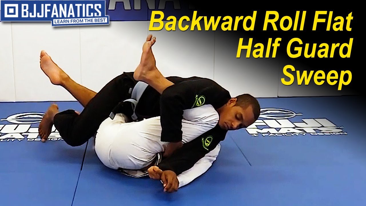 Backward Roll Flat Half Guard Sweep  by Jonatas Novaes
