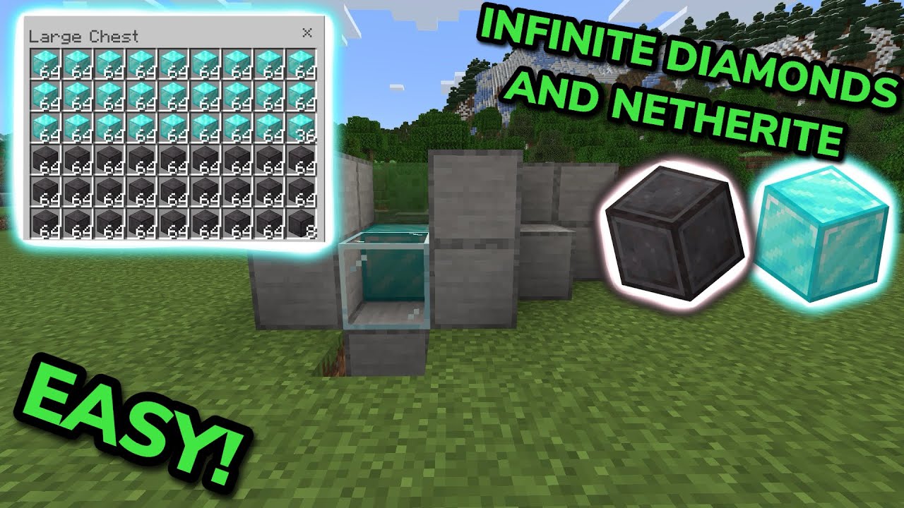 SIMPLE 1.21 DIAMOND AND NETHERITE FARM TUTORIAL in Minecraft Bedrock (MCPE/Xbox/PS/Switch/PC)