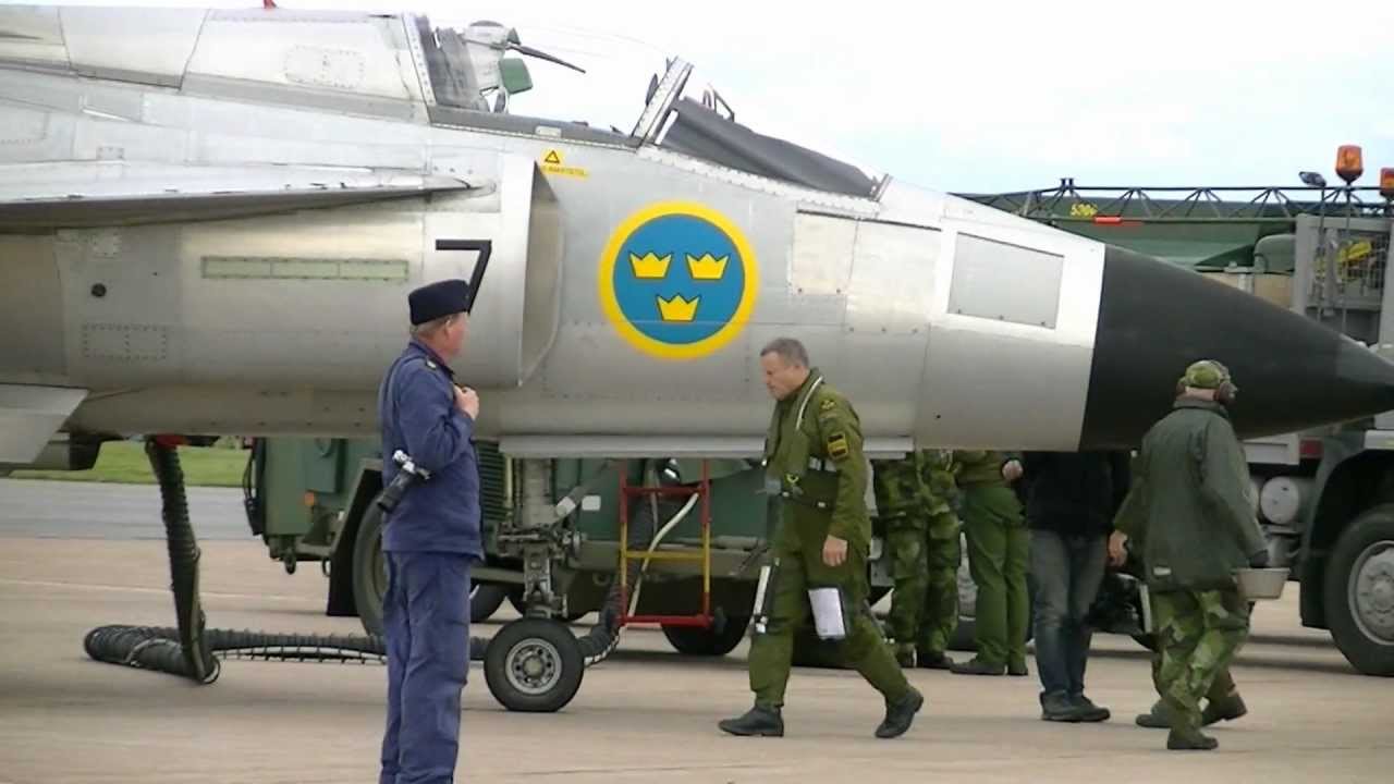 Swedish Air Force Historic Flight AJS 37 Viggen Fighter 1080p