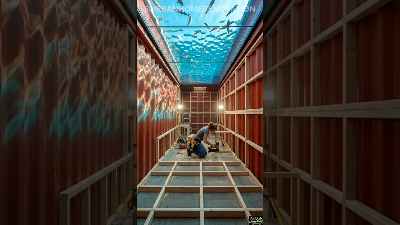 Wait&hellip; there&rsquo;s a SECRET bunker under this pool 😳🐟 #satisfying #asmr #renovation #shorts