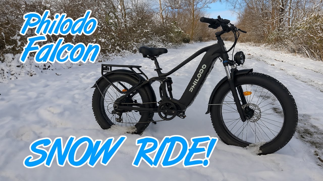 Электровелосипед Philodo Falcon 60v в снегу