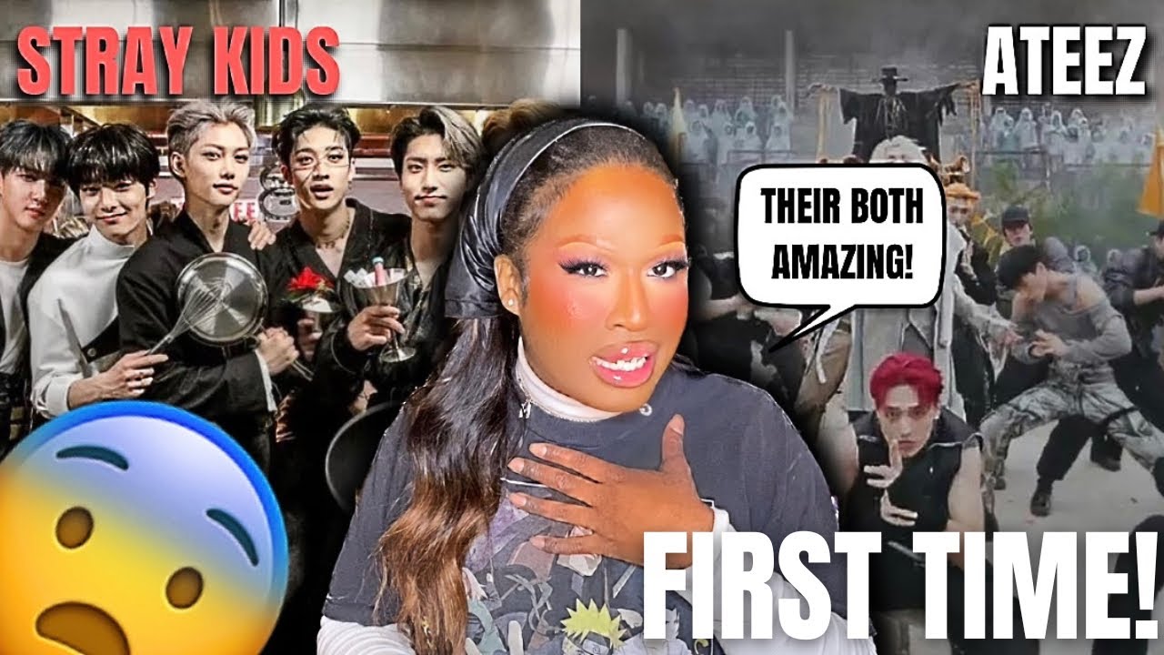 FIRST TIME REACTING TO STRAY KIDS, ATEEZ, TXT & BE:FIRST😨!( GOD‘S MENU, CROWN, SHINING ONE,HALAZIA)