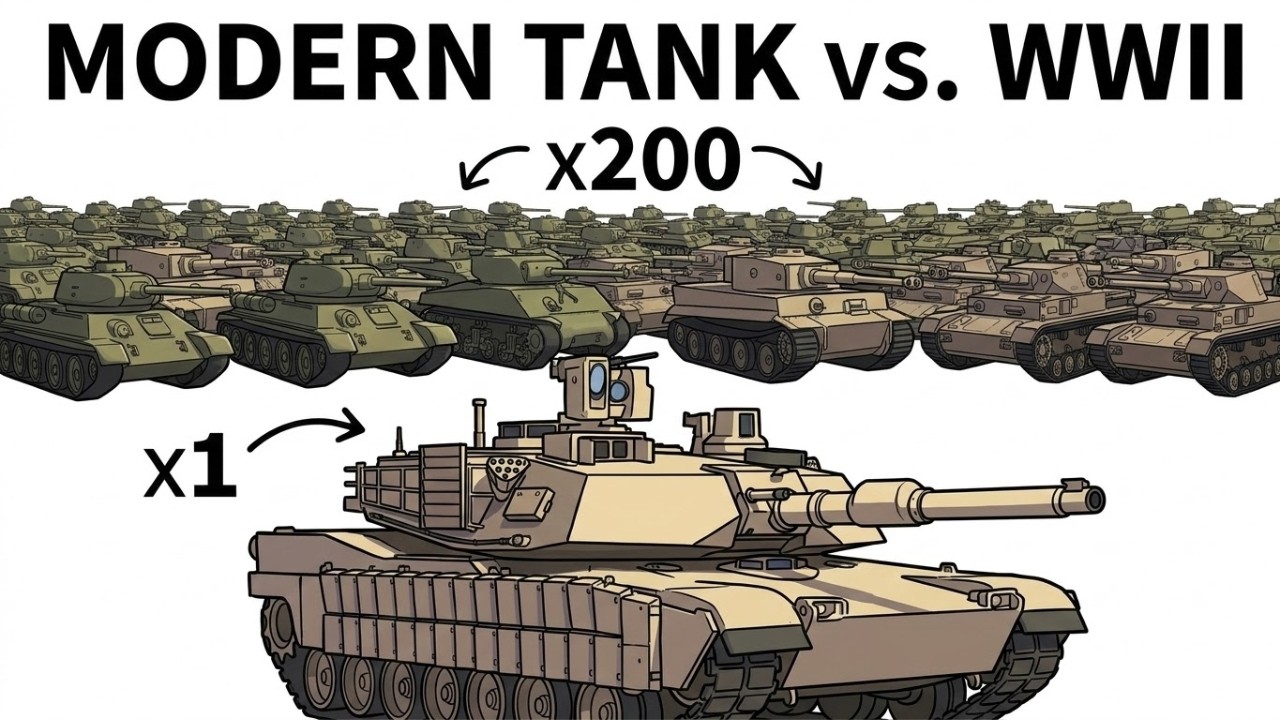 Что если бы современные танки сражались во Второй мировой войне? | Гипотетический сценарий