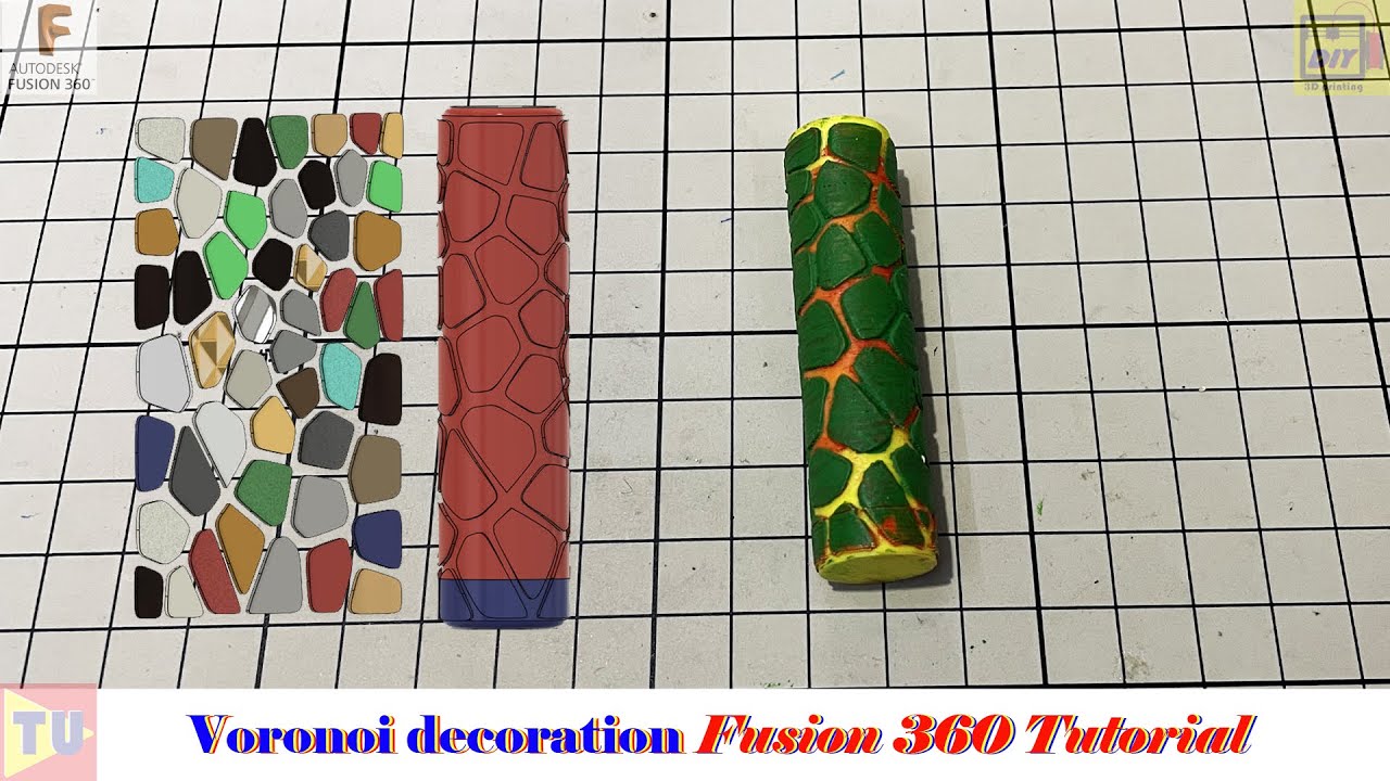 Fusion 360 Tutorial Voronoi decoration and Emboss combination (Upgrade Nose Refresh Stick)