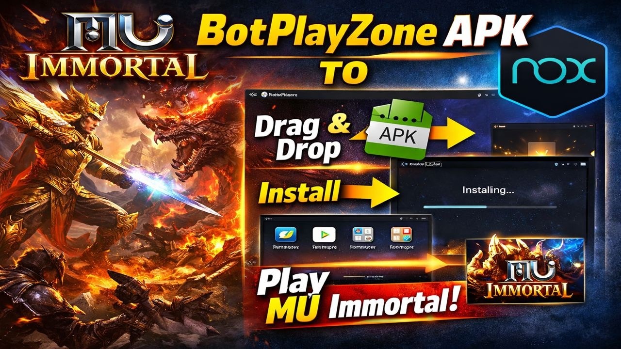 MU Immortal bot installation on Nox player emulator