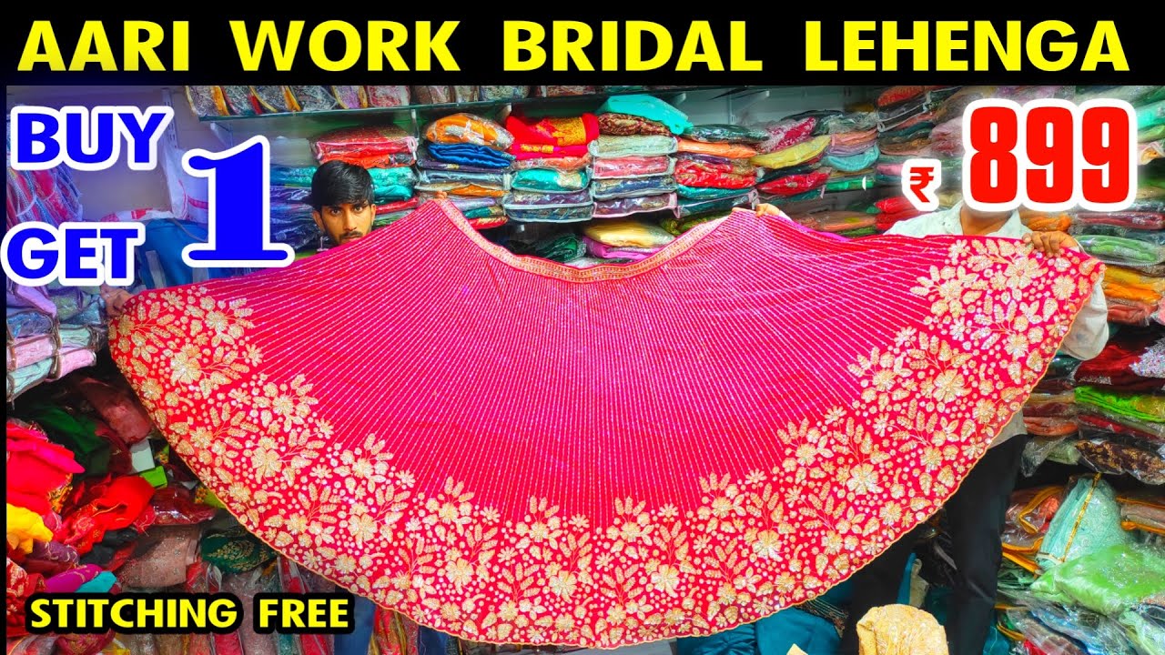 BUY 1 GET 1 Rs.899 முதல் Bridal Lehenga, Sowcarpet Wholesale Price Bridal Lehenga, Banaras Lehenga
