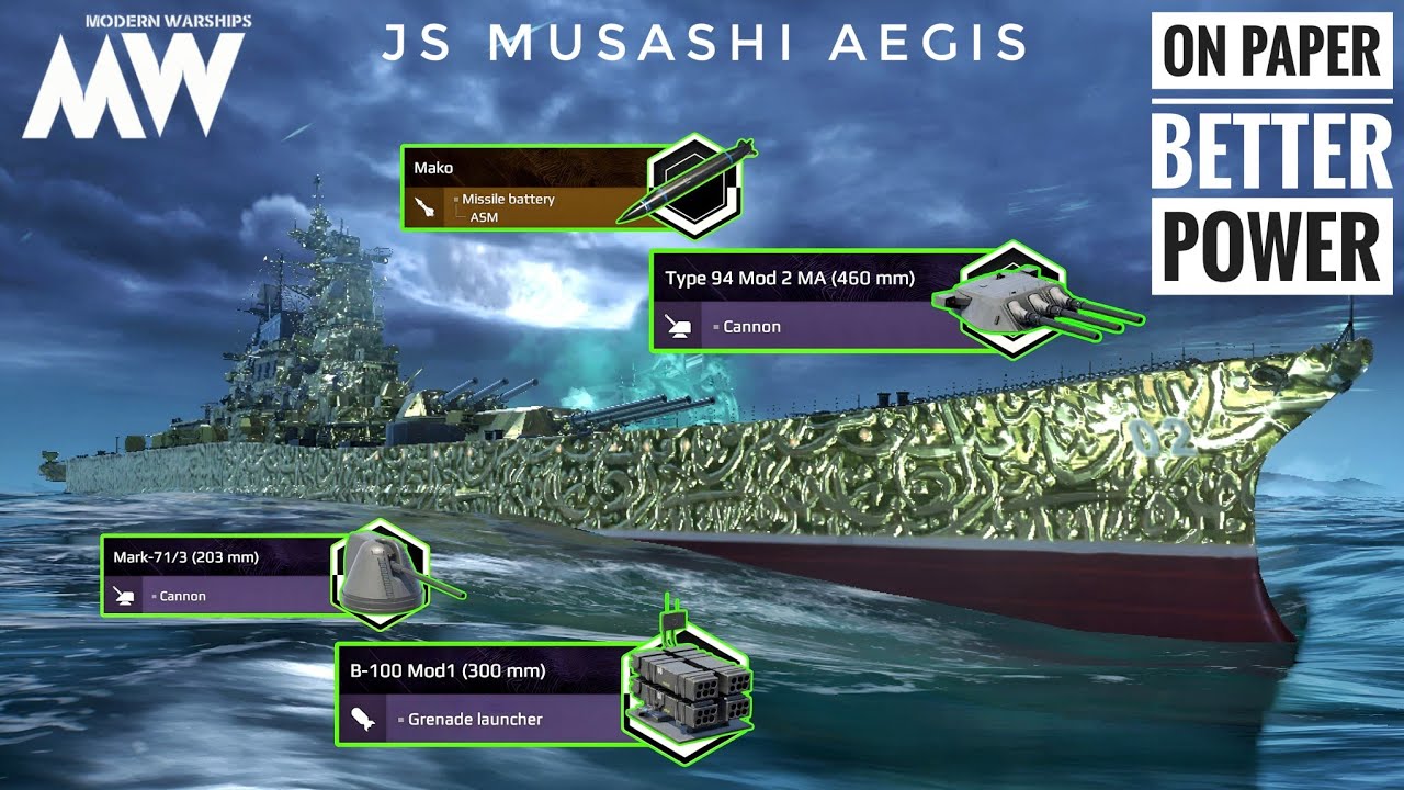 JS Musashi Aegis - Most Rival Of FS Super Alsace 🔥 Hard But Challenging - Modern Warships 