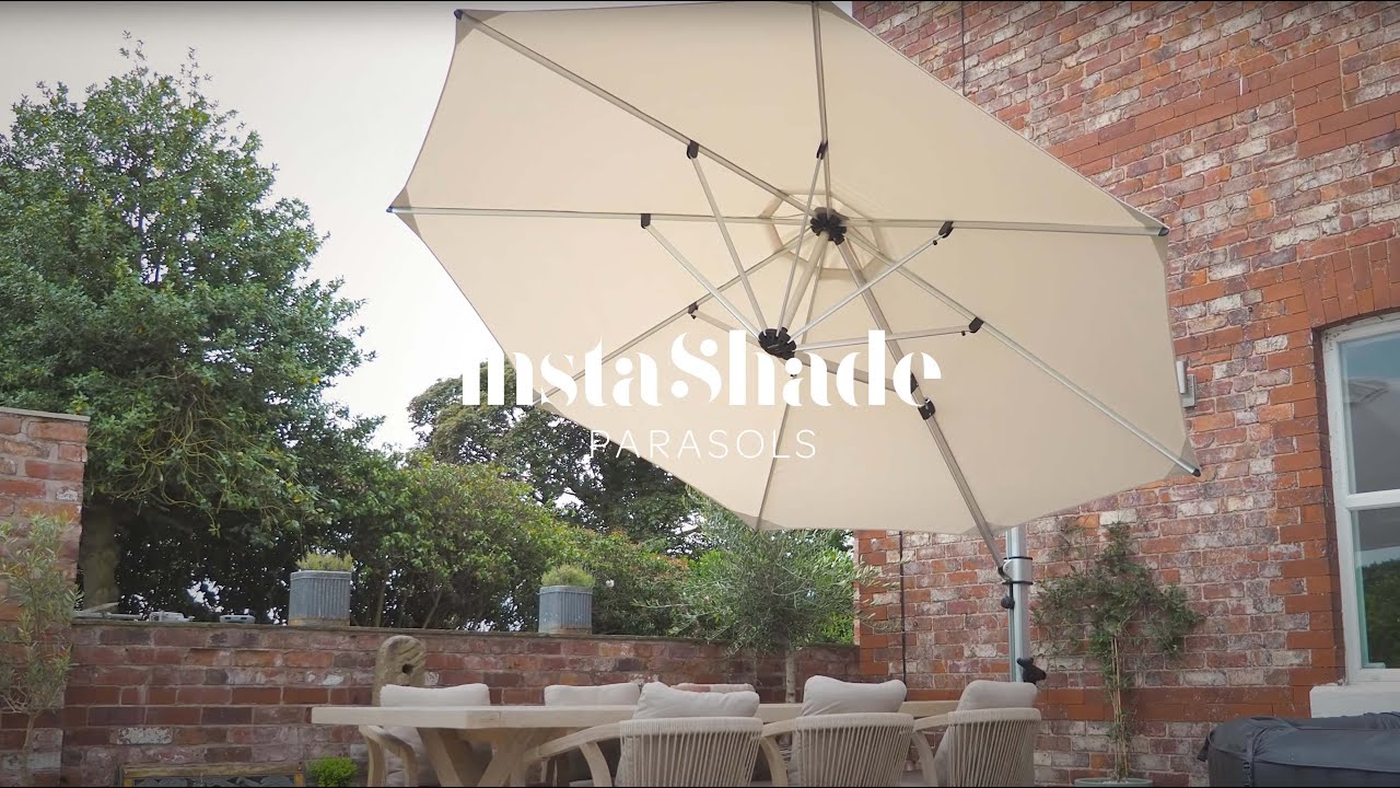 Instashade Parasols - Aurora Cantilever Parasol Install