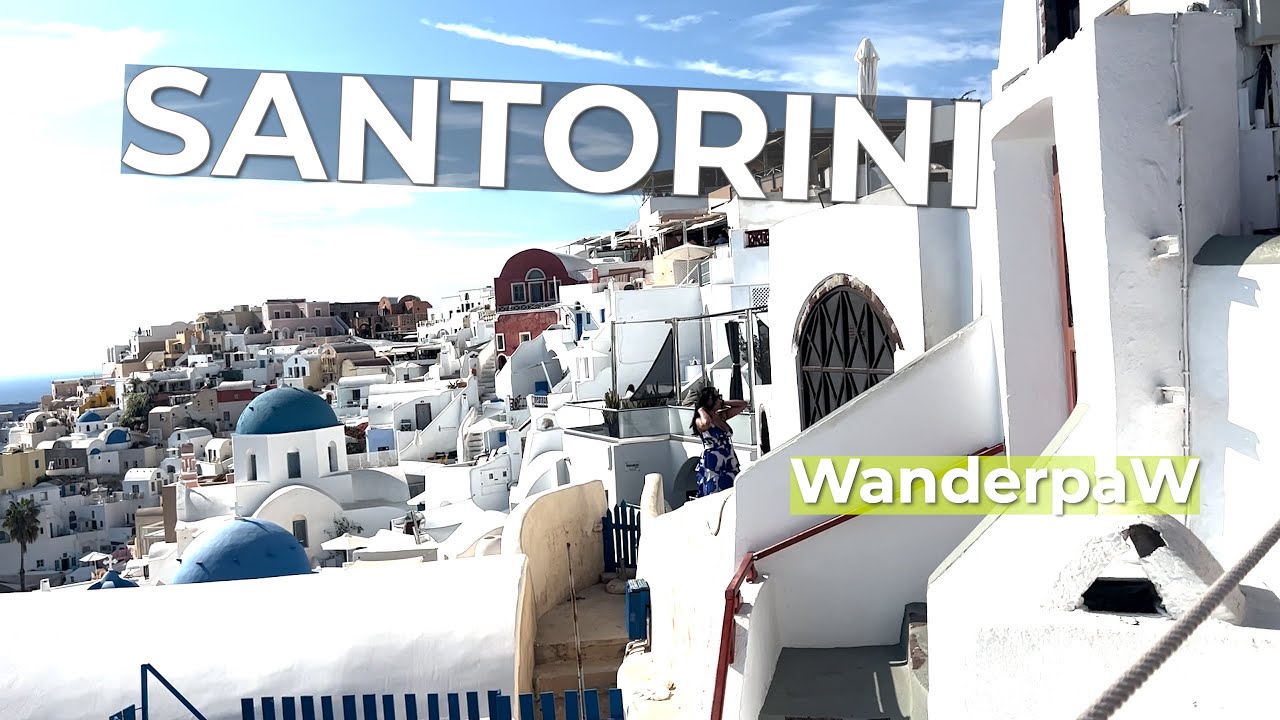 Greek island -Day Tour Walk in Santorini Beautiful Nature and man made features