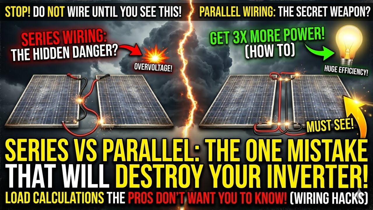 solar panel connection series or parallel / solar panel load calculations /solar panel wiring