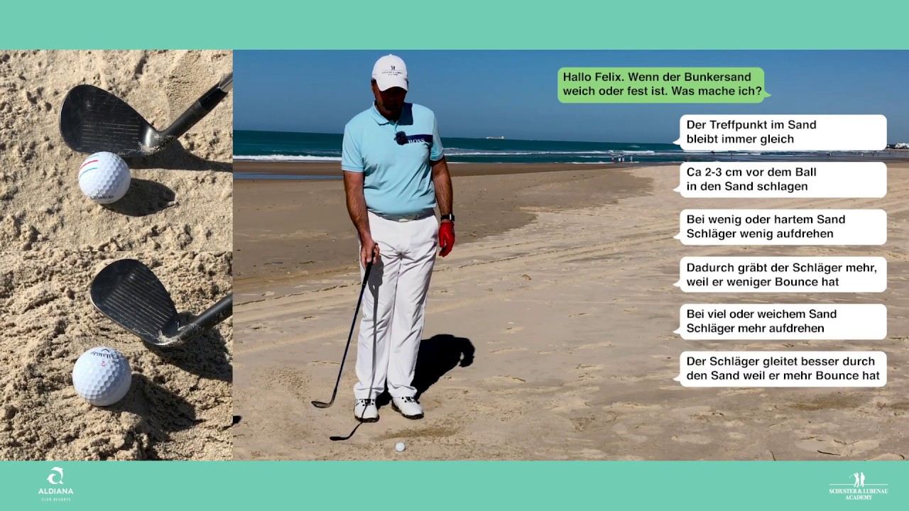 Wie geht der Bunkerschlag in weichen oder hartem Sand