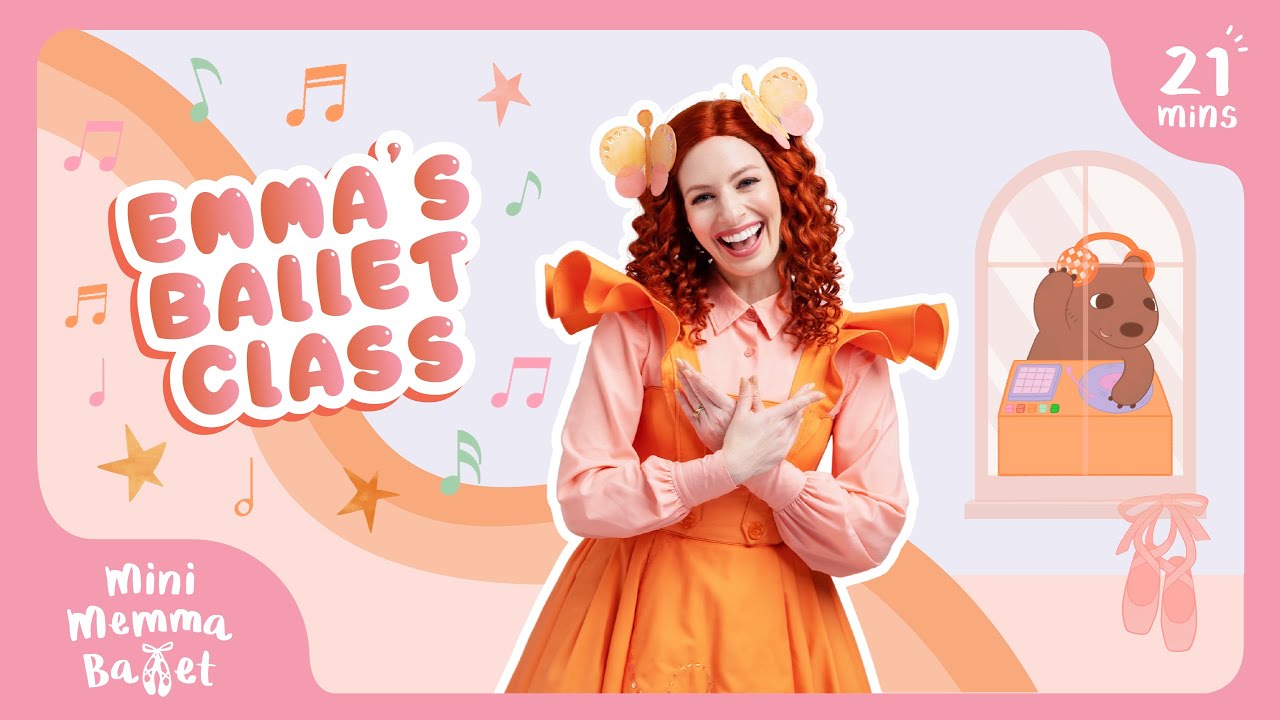 Emma Memma: Mini Memma Ballet (Auslan) Emma's Ballet Class | Music & Ballet Dance Tutorial for Kids