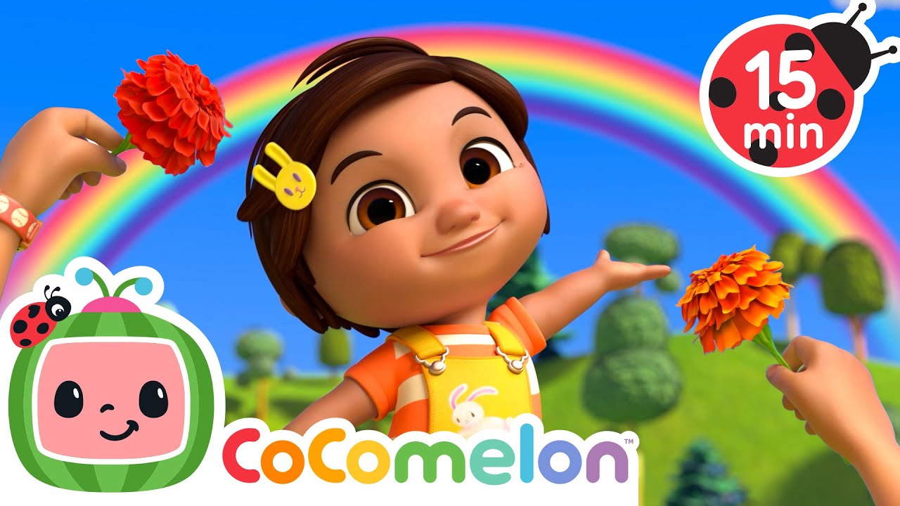 Learn Rainbow Colors in Spanish! 🌈 Learning with Nina 🌸 CoComelon | Nursery Rhymes for Babies