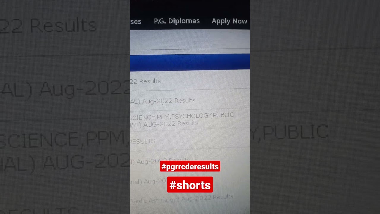 PGRRCDE Distance Education Results Declared MA,MSC Stat, #shorts #viral #pgrrcde #easyadmissions