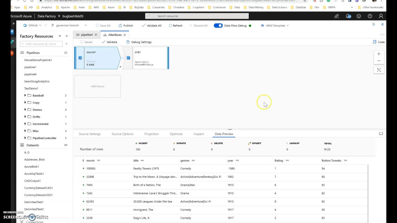 ADF Mapping Data Flows: Alter Row Transformation