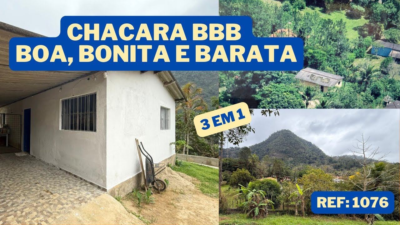 REF. 1076, CHACARA BBB, BOA, BONITA E BARATA EM PEDRO DE TOLEDO - SP, POR R$189.000,00.