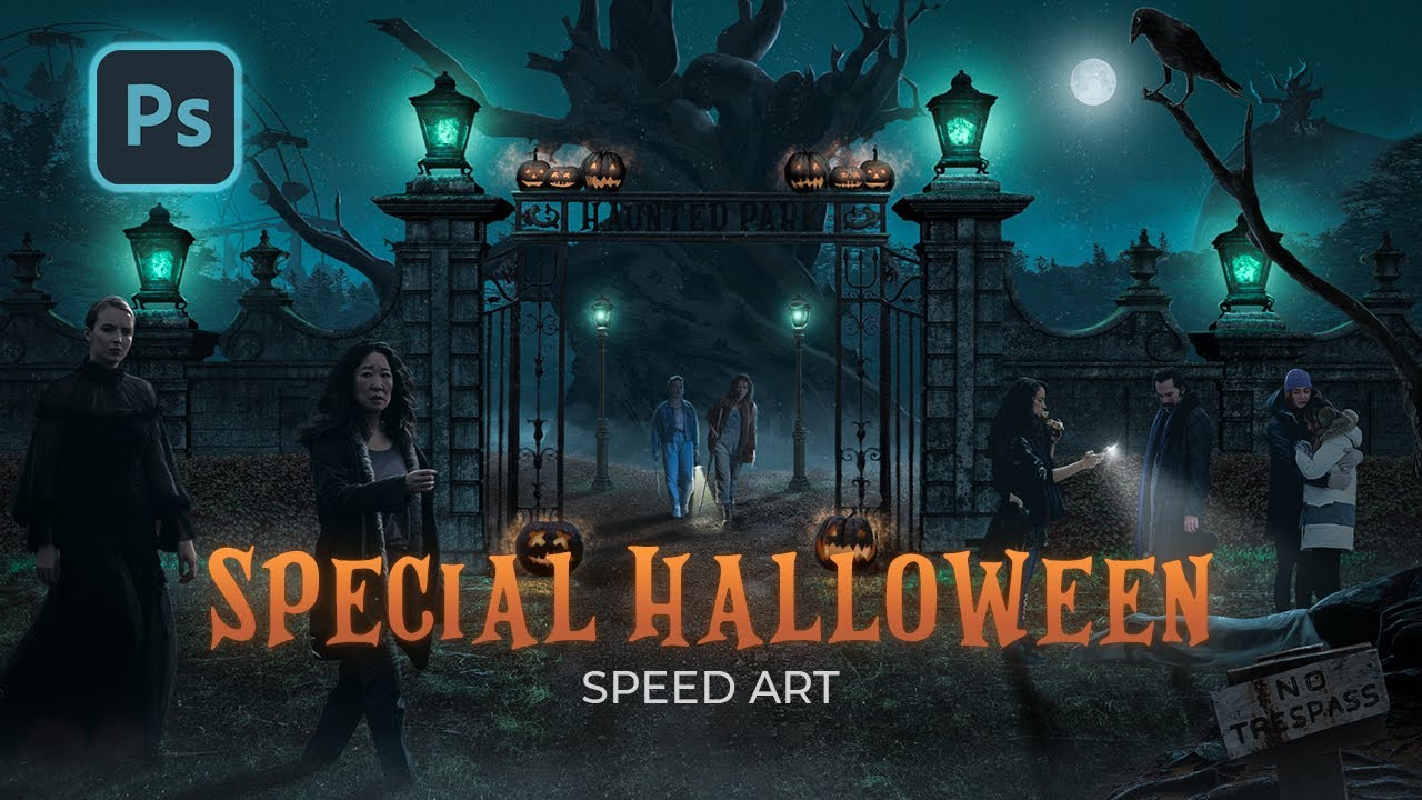 Creating a Halloween Photo Manipulation | Photoshop Speed Art