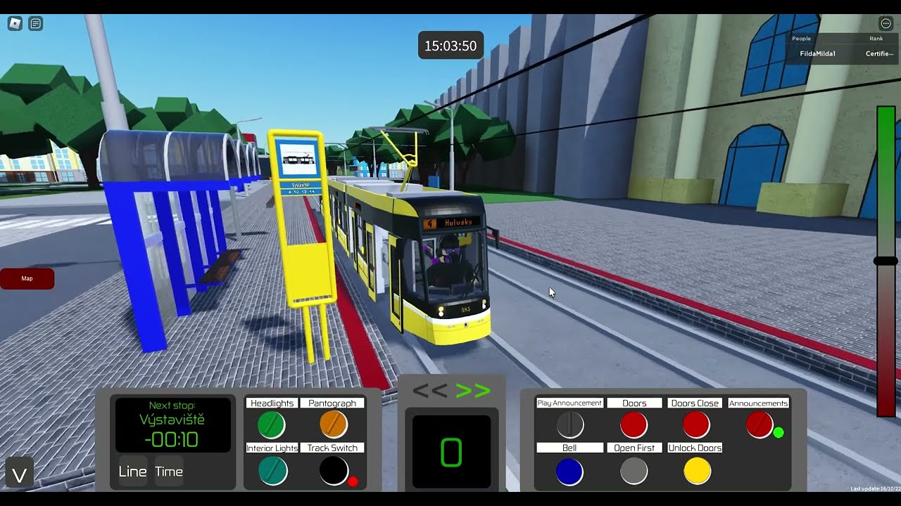 Roblox rails of Ostrava-linka 4 výluka-směr Hulváky-tram: Škoda ForCity Smart 40T Roblox