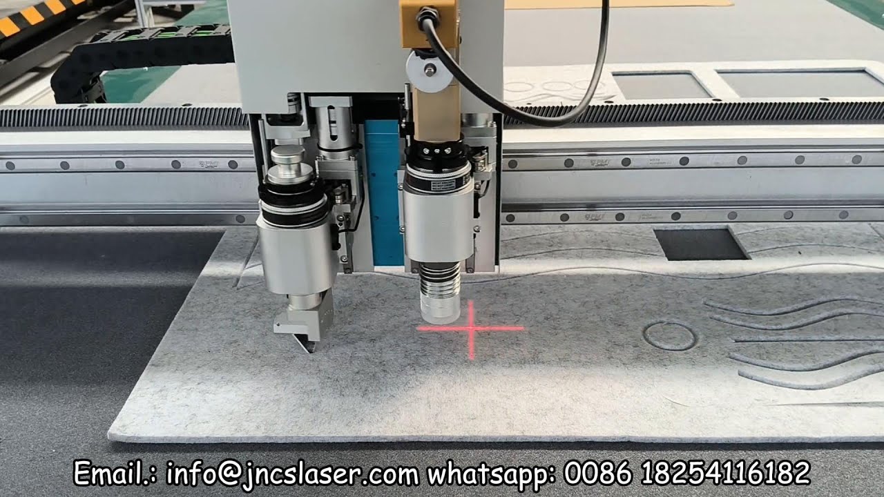 CNC Sound Insulation Cotton Cutting Machine with V-slot cut and Oscillating Knife
