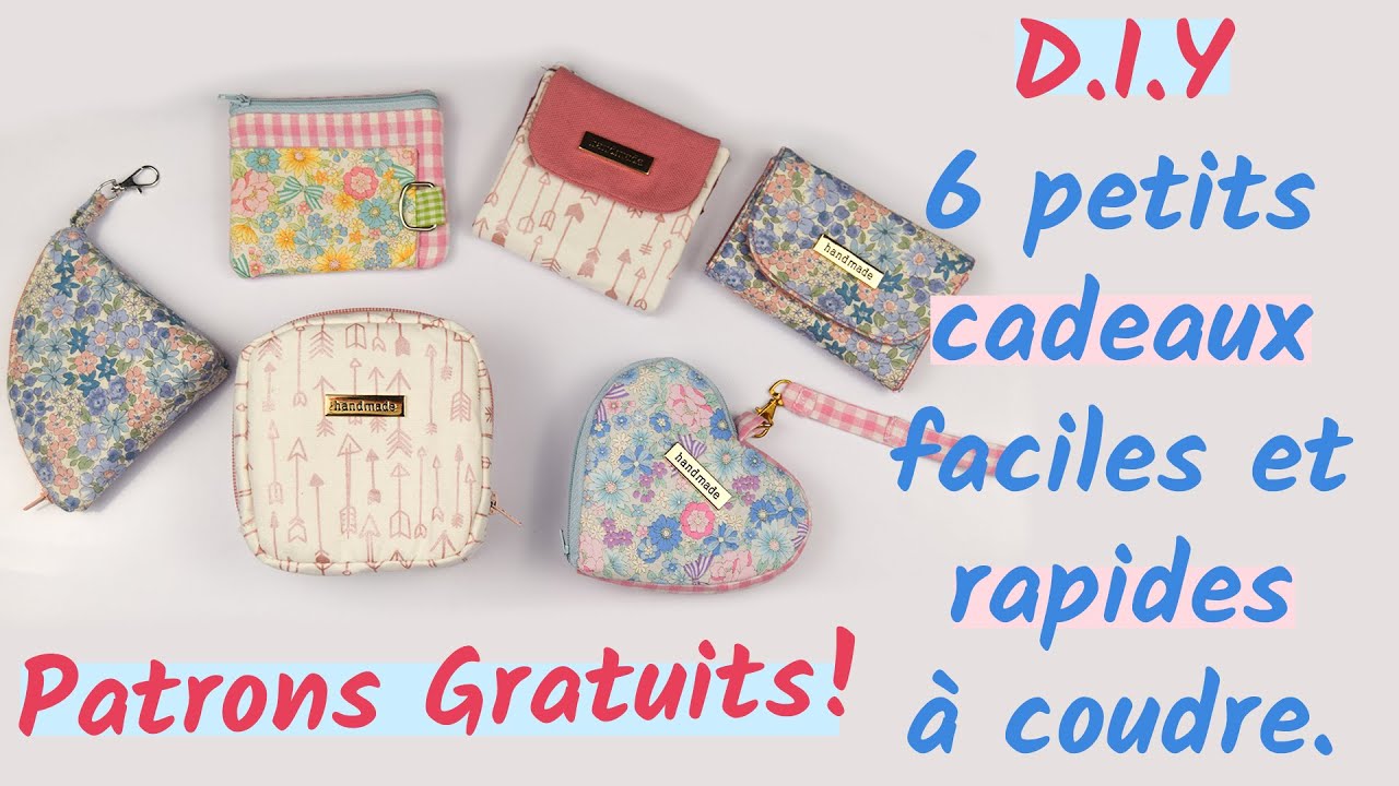 6 id&eacute;es cadeaux rapides et faciles &agrave; coudre soi-m&ecirc;me - Patron Gratuit - Couture Facile Mimi